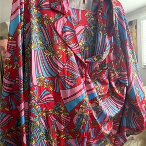 Show Me Your MuMu Pink and Red Floral Pajamas